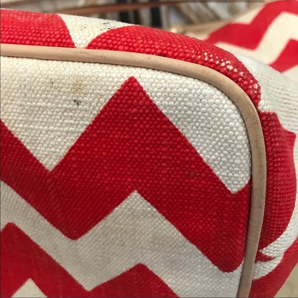 KATE SPADE red chevron handbag - Picture 11 of 16